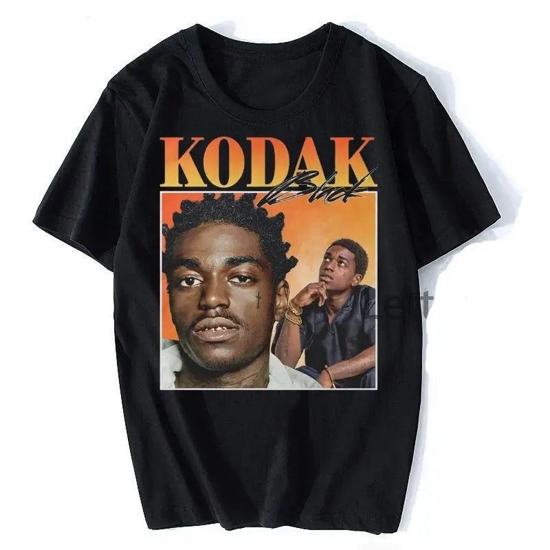 T-shirt kodak black rappeur y2k retro - noir / s