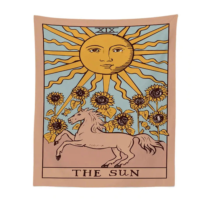 Aesthetic tarot cards tapestry for spiritual home decor - 150x100 cm / 59.1x39.4