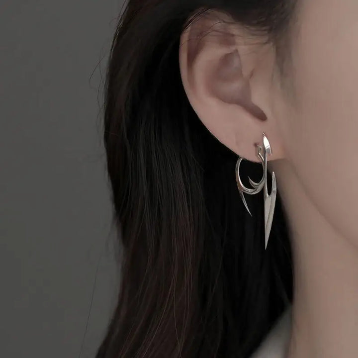 Grunge aesthetic earrings for unique y2k jacket styles - standart / silver - earrings