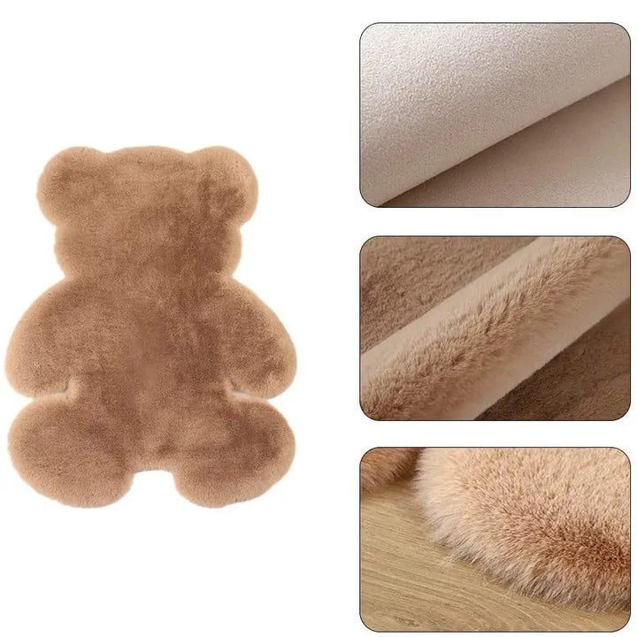 Kawaii aesthetic teddy bear rug for charming room decor