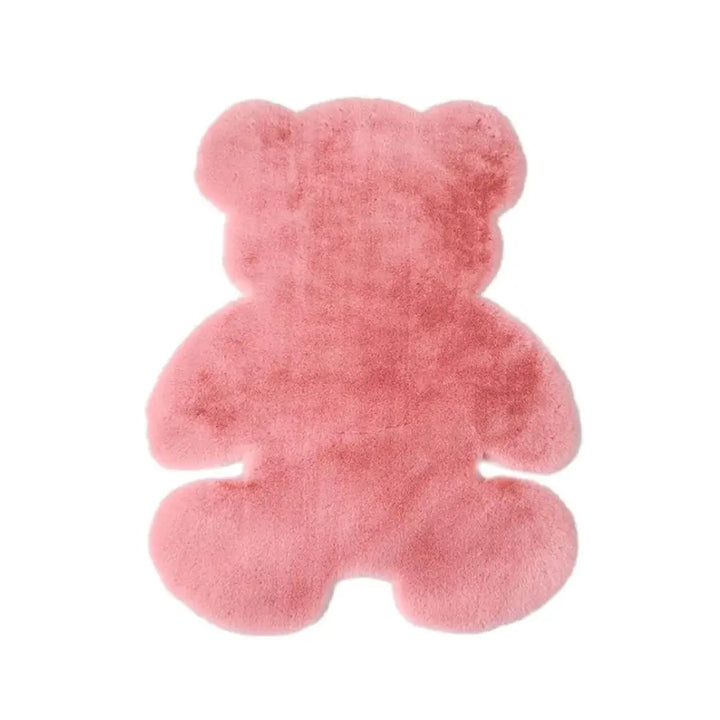 Kawaii aesthetic teddy bear rug for charming room decor - pink / s