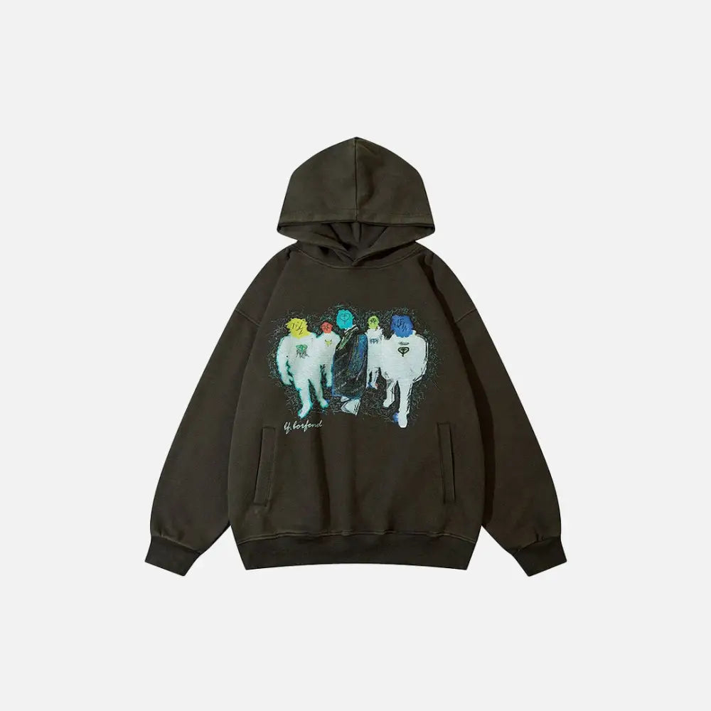 The gang hoodie y2k - grey / s - hoodies