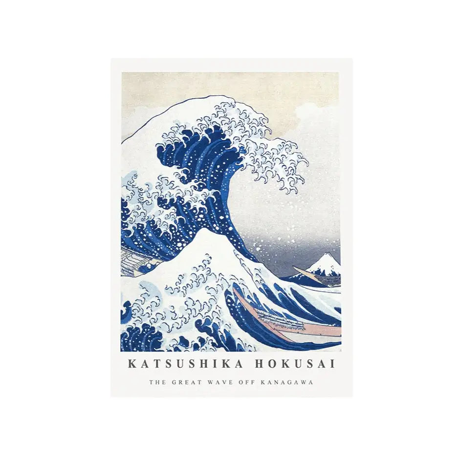 The great wave of kanagawa poster for y2k aesthetic lovers - 10x15 cm / 3.9x5.9