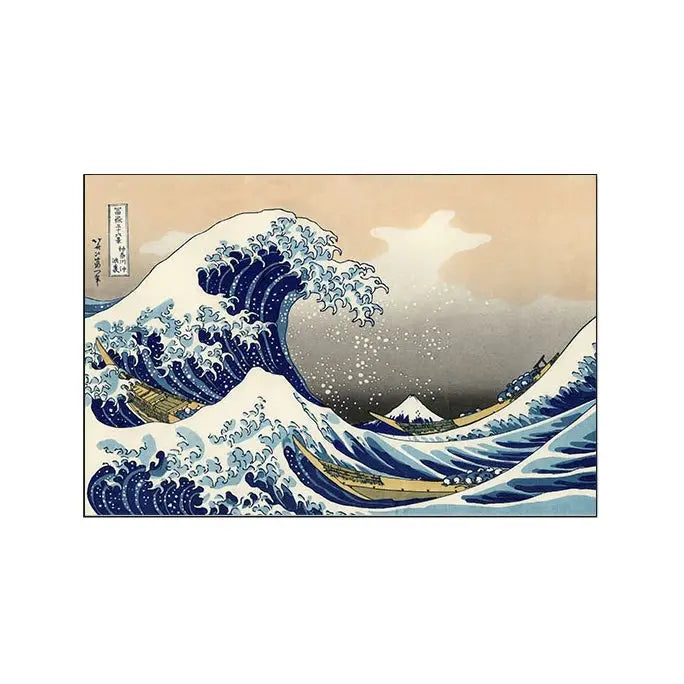 The great wave of kanagawa poster for y2k aesthetic lovers - 10x15 cm / 3.9x5.9 in / b