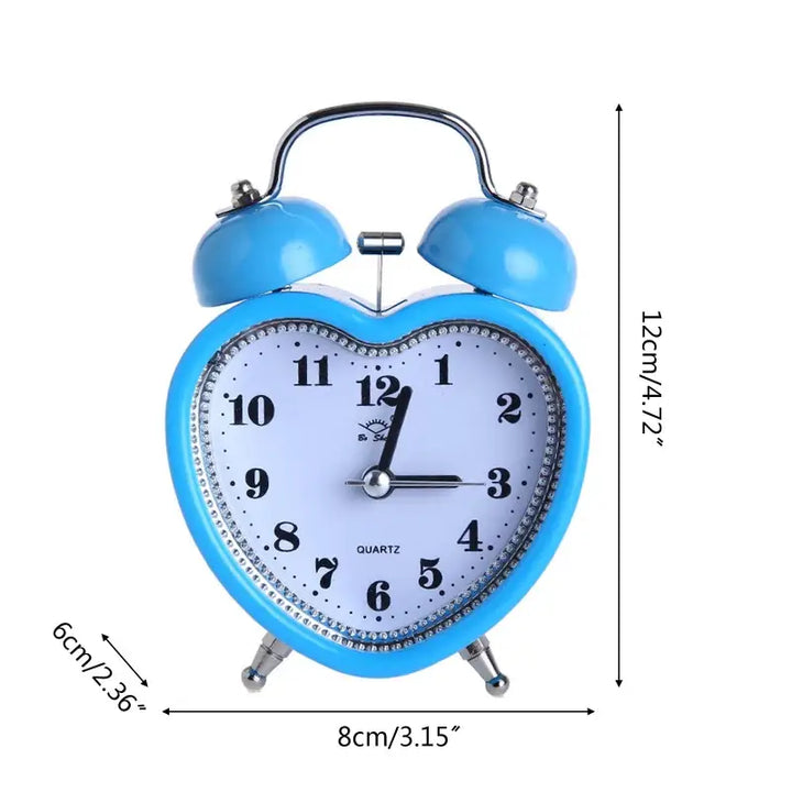 Silent heart shape alarm clock for peaceful sleep