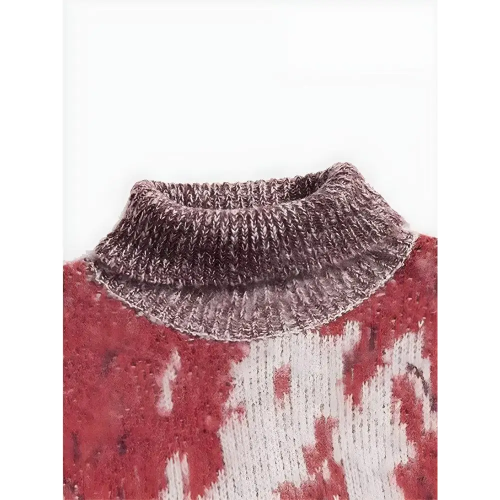 Unisex tie-dye sweater with unique color design for winter comfort