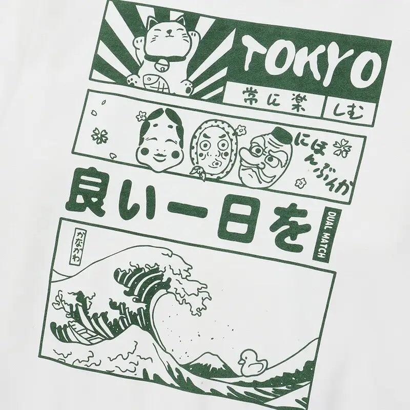 Tokyo banners hoodie y2k - hoodies