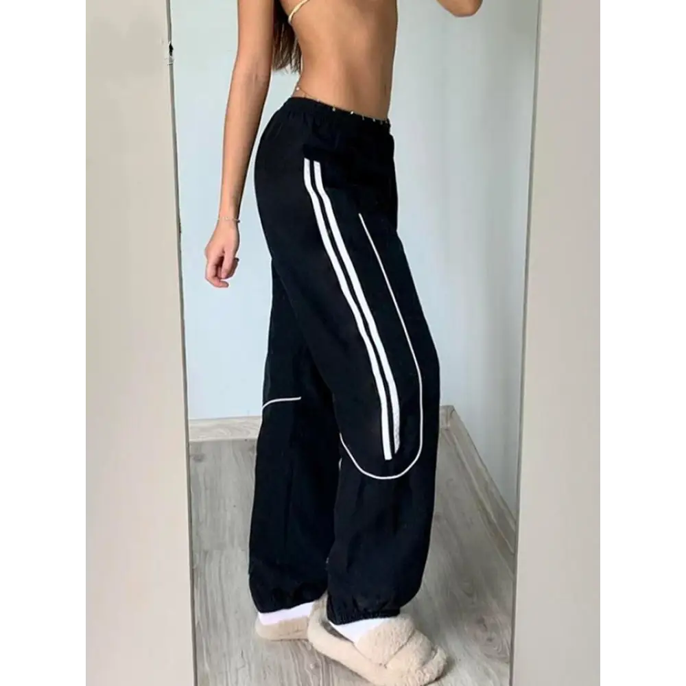 Unisex y2k nylon sweatpants - m