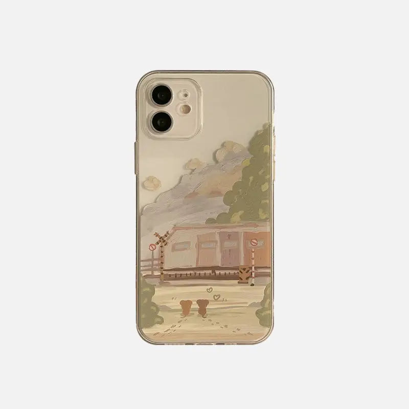 Train painting mobile phone case for iphone y2k - iphone 7 8 - cases