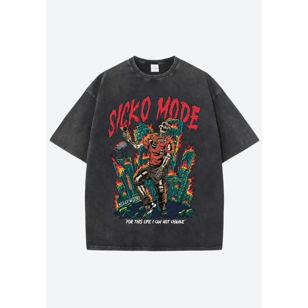 Travis scott sicko mode tee featuring butterfly effect design - black / s