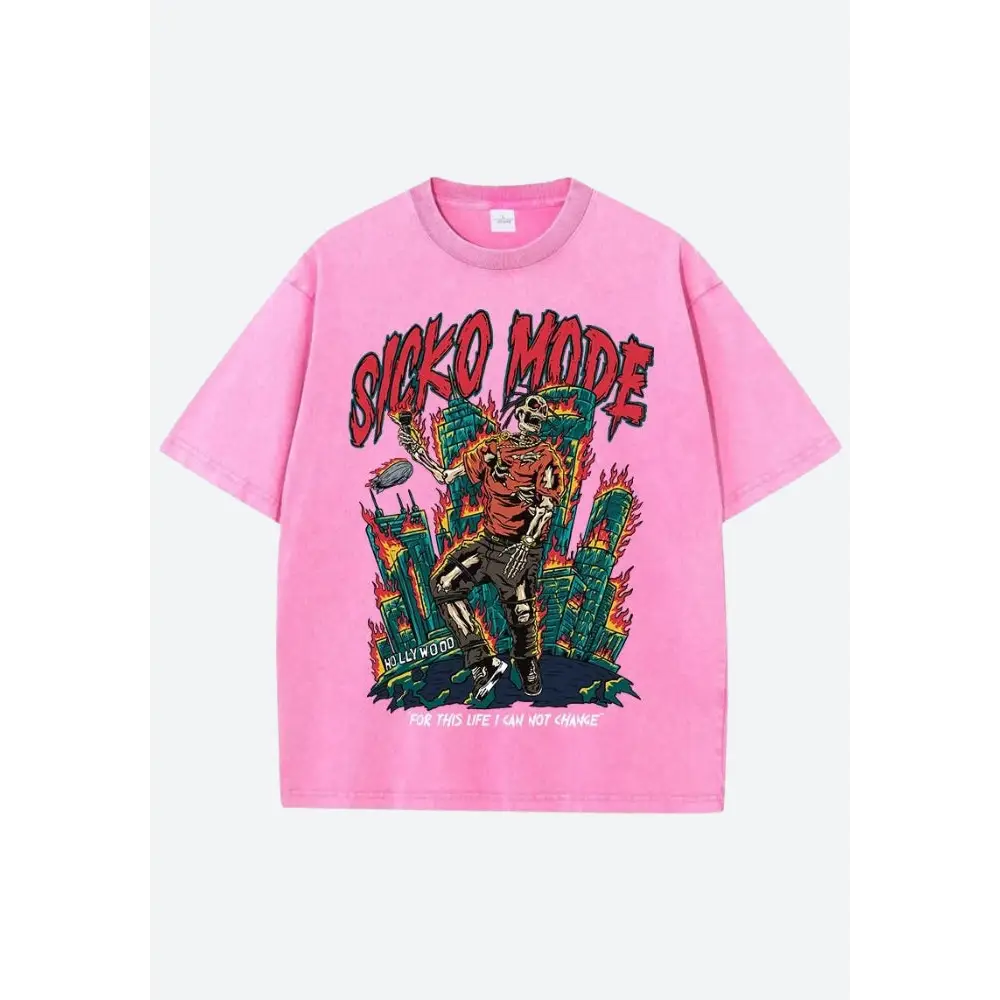 Travis scott sicko mode tee - pink / s