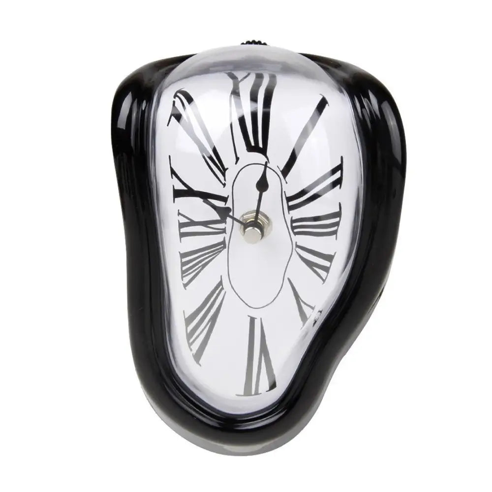 Trippy clock for a y2k inspired aesthetic bedroom decor - black