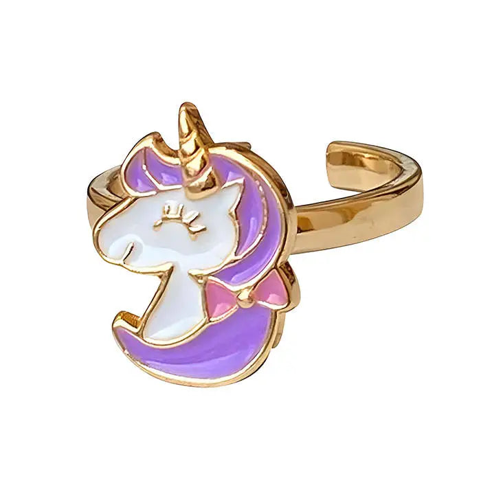 Cute aesthetic unicorn spin ring for focus and relaxation - lavender - ring