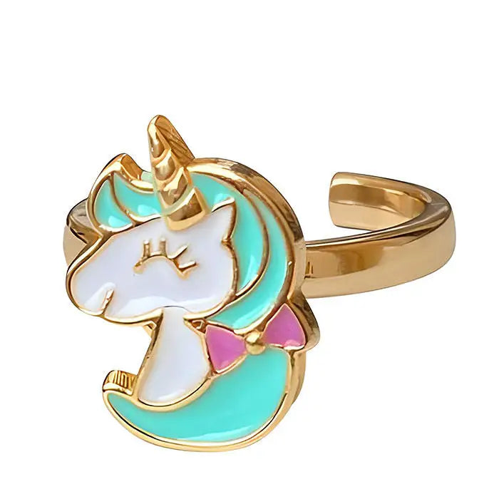 Cute aesthetic unicorn spin ring for focus and relaxation - ring