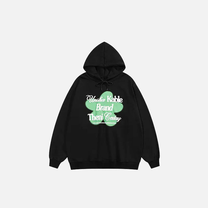 Unshakable flower hoodie y2k - black / s - hoodies