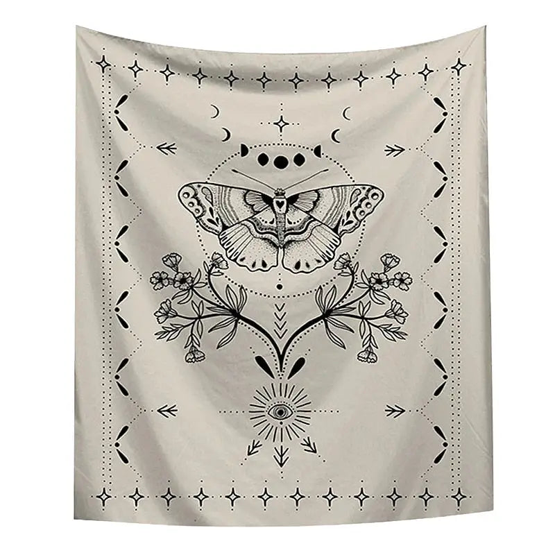 Vintage butterfly tapestry for aesthetic style lovers - 95x70 cm / 37.4x27.6