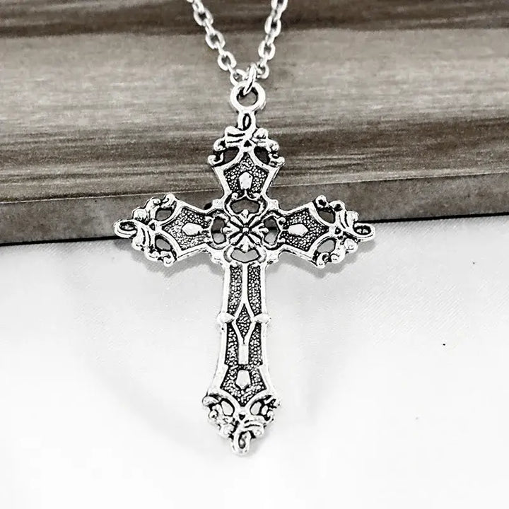 Vintage cross necklace y2k - necklaces