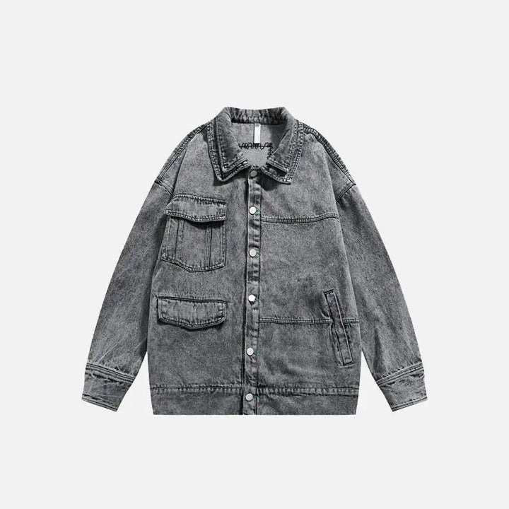 Vintage denim jacket y2k - black / m