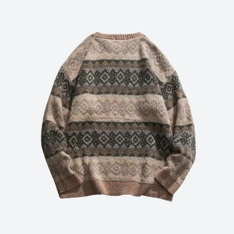 Vintage jacquard knitted sweater