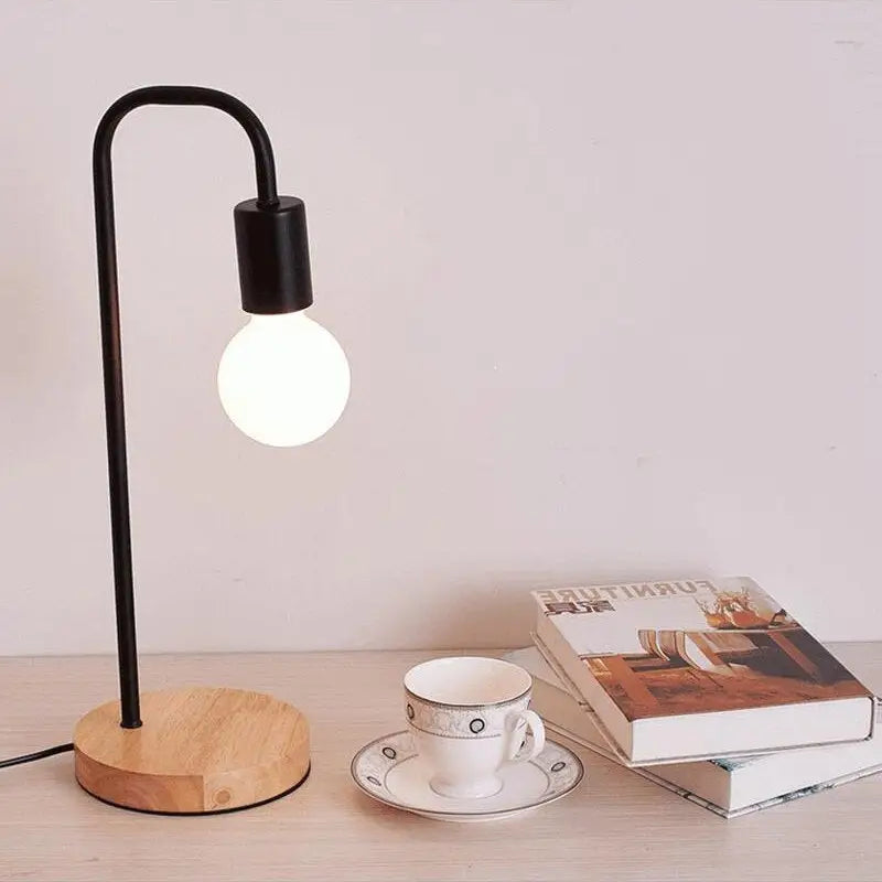 Aesthetic vintage style desk lamp for your study light source - black / eu plug