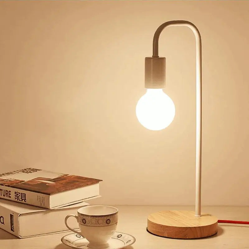 Aesthetic vintage style desk lamp for your study light source - white / eu plug