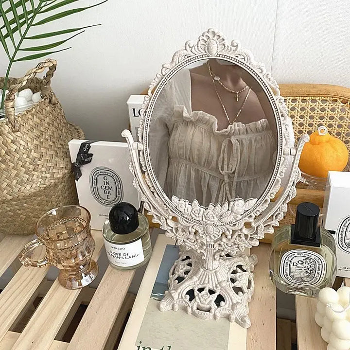 Aesthetic vintage style mirror for a charming bedroom decor