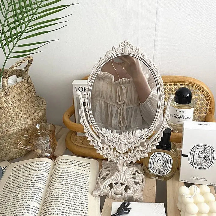 Aesthetic vintage style mirror for a charming bedroom decor