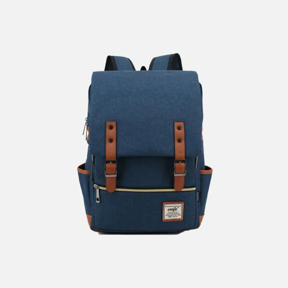 Vintage unisex waterproof backpacks y2k - deep blue - backpack