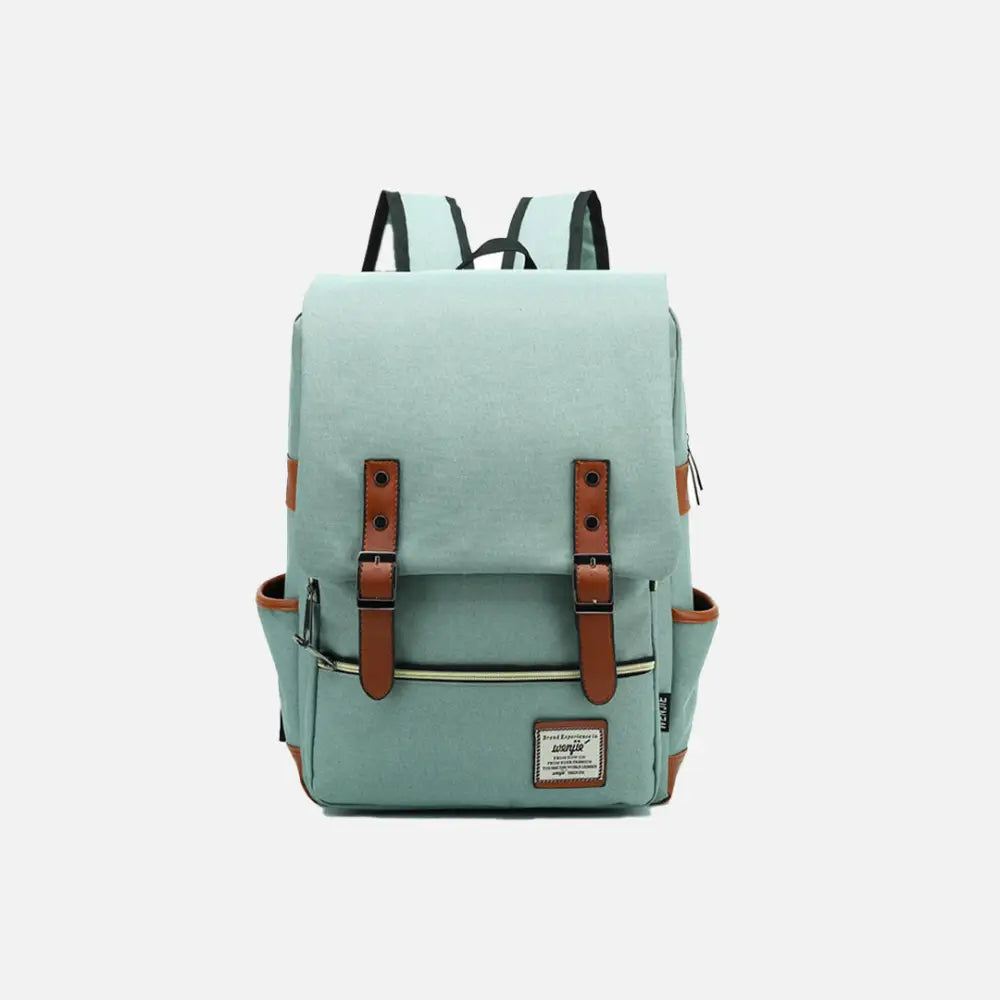 Vintage unisex waterproof backpacks y2k - light green - backpack