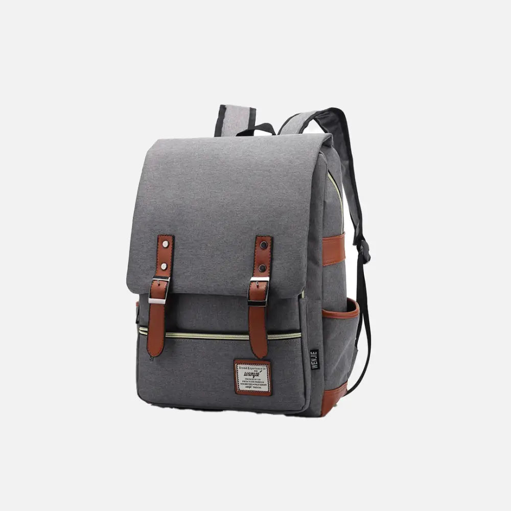 Vintage unisex waterproof backpacks y2k - light grey - backpack