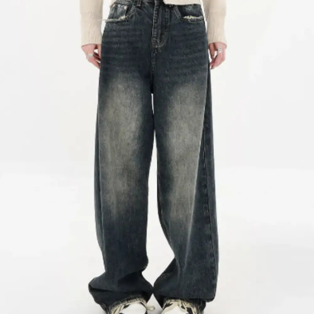 Washed blue baggy jeans y2k