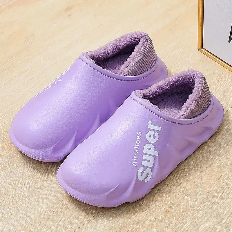 Y2k waterproof cotton insole slipper for style and comfort - purple(shoes) / 36/37 (insole 23cm) - slippers