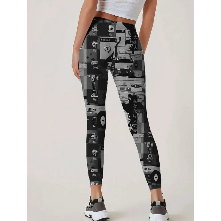 Weirdcore hacked mushroom leggings