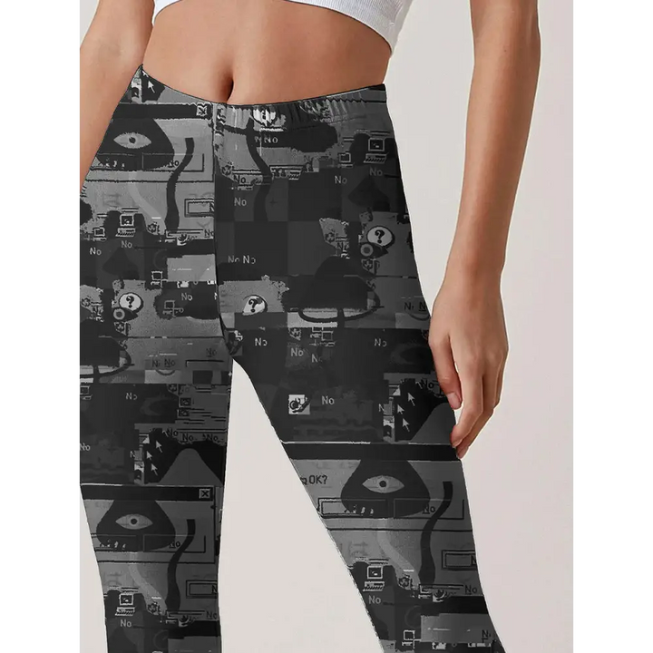 Weirdcore hacked mushroom leggings