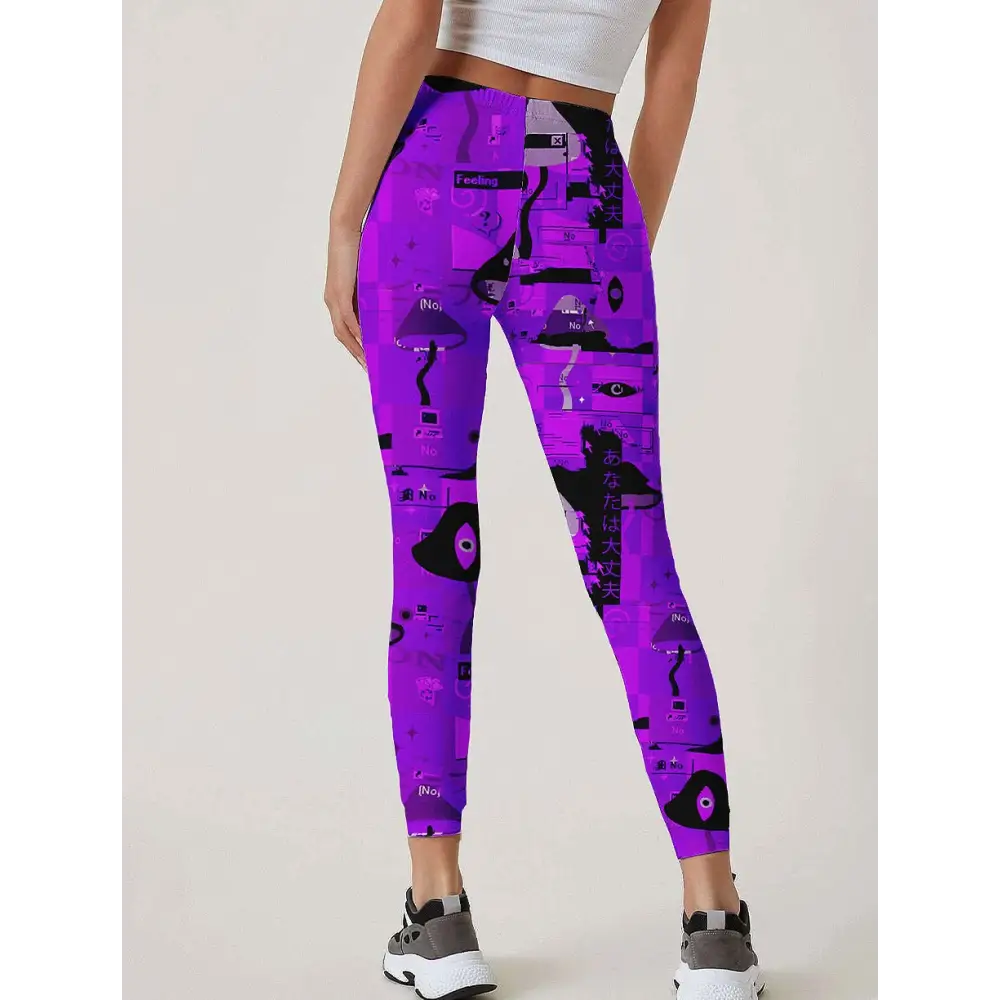 Weirdcore hacked mushroom leggings