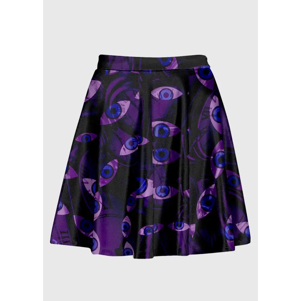 High-waisted skirts in weirdcore psychedelic style