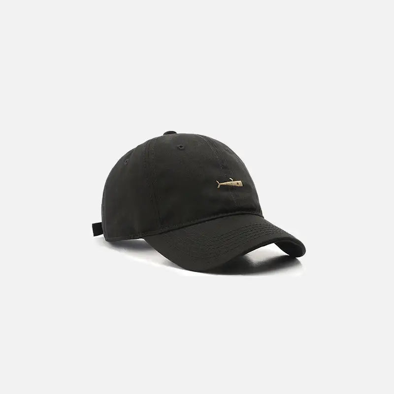 Whale cap y2k - black golden / one size - baseball cap
