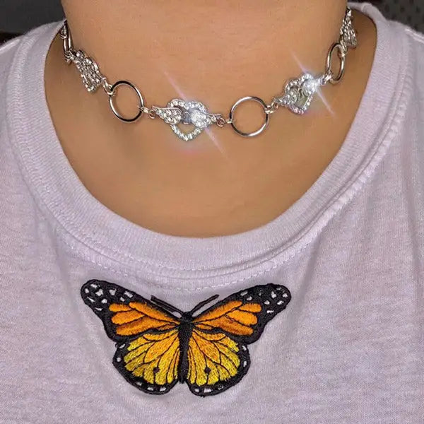 Wings of angel choker necklace