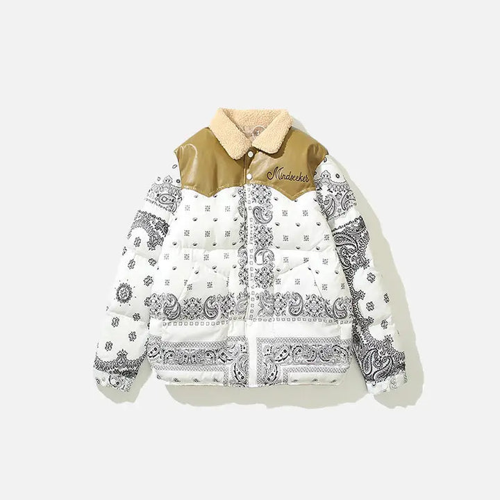 Winter padded puffer jacket y2k - white / m - jackets