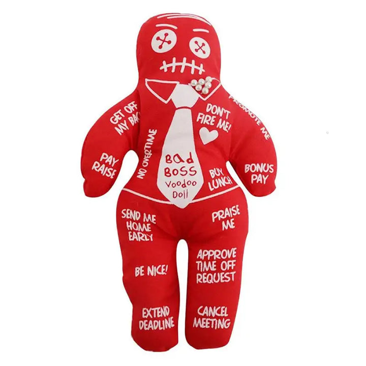 Witchcraft voodoo doll plush toy for unique room decor and gifts - red