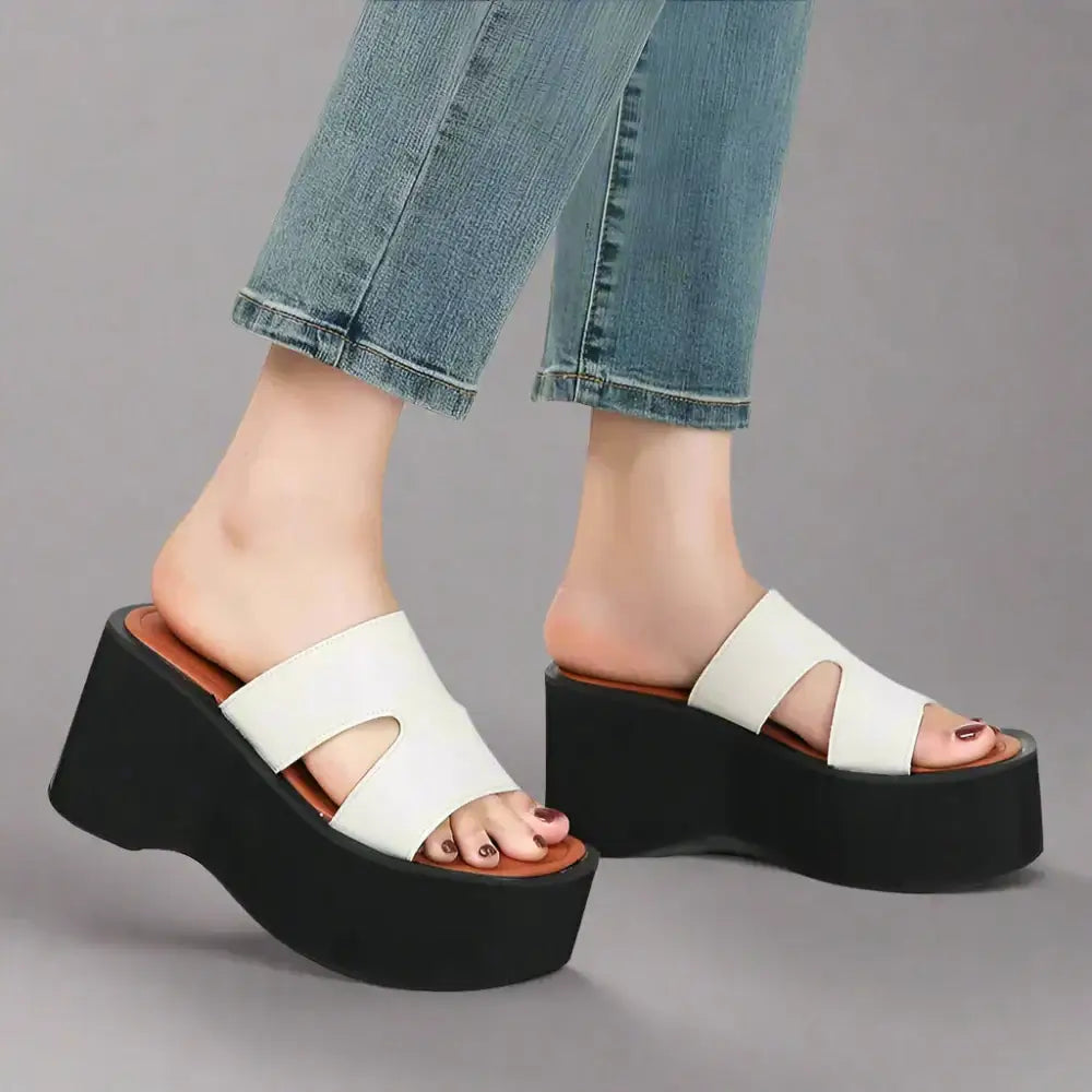 Y2k super high wedge sandals with 5-7cm platform height