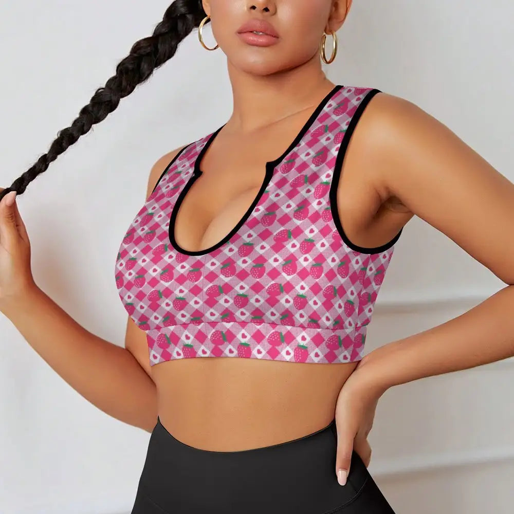 Womens strawberry yoga top