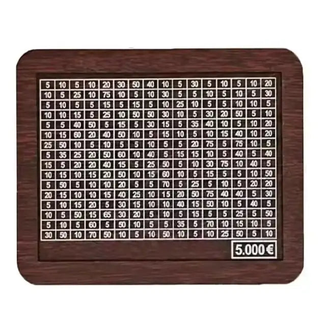 Wooden money saving box for stylish home decor and savings - dark brown $5000