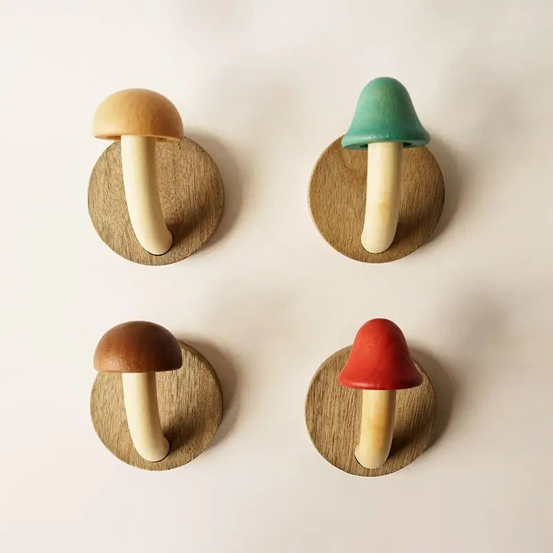 Wooden mushroom hook