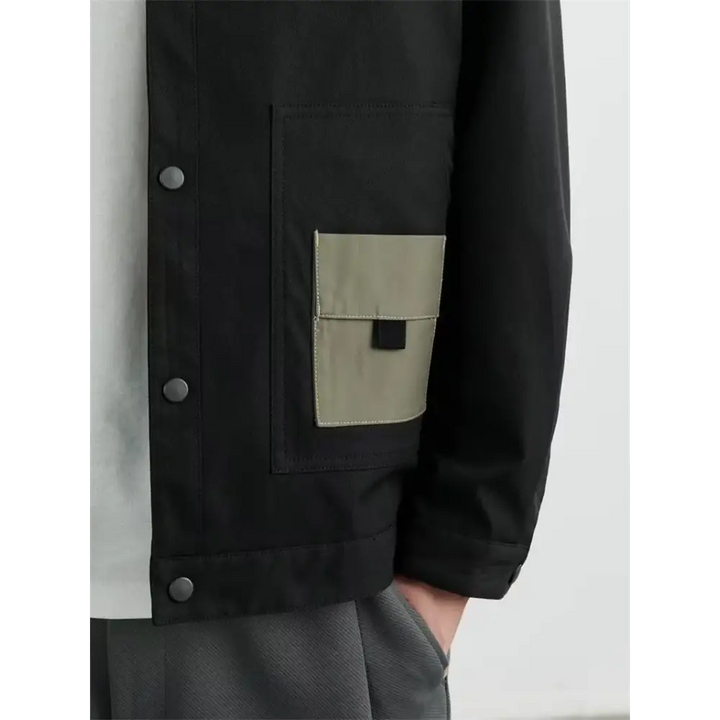Work black color block jacket y2k - jackets