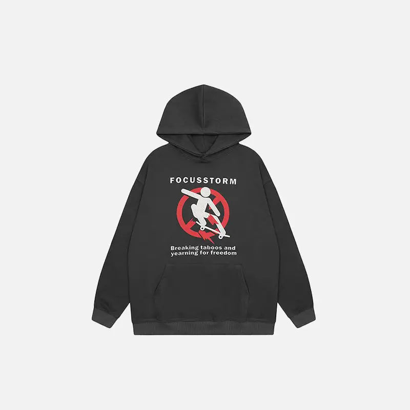 Yearning for freedom hoodie y2k - darkgrey / m - hoodies