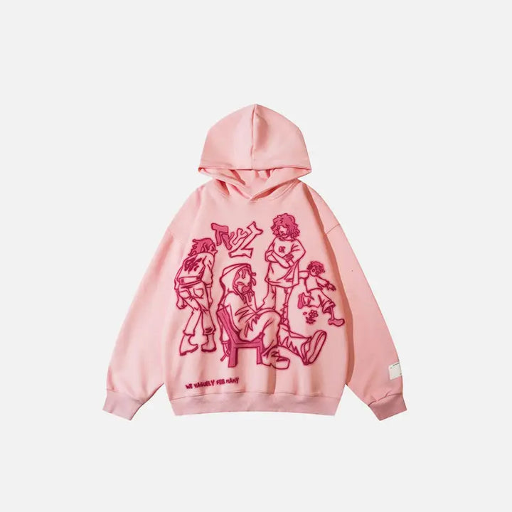 Youth life hoodies y2k - pink / s